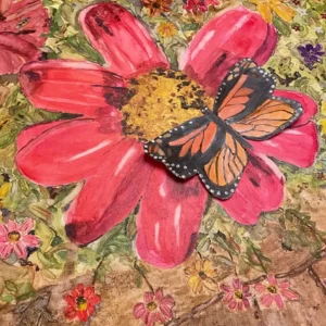 Mixed Media Into the Pink_by Laura Gates