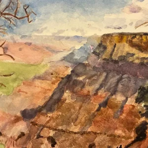 Watercolor Winter in the Canyon_by Laura Gates