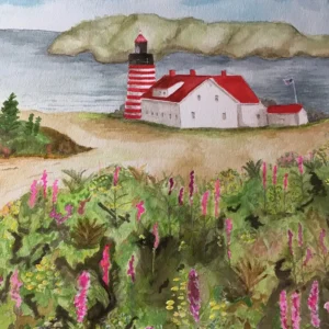 Watercolor Memories of Maine_by Laura Gates