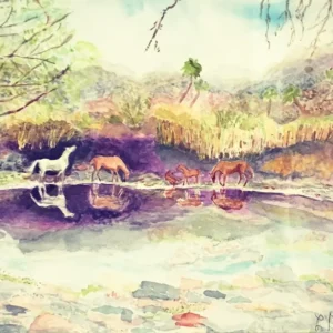 Watercolor Salt River Surprise_by Laura Gates
