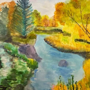 Watercolor Autumn Afternoon_by Laura Gates